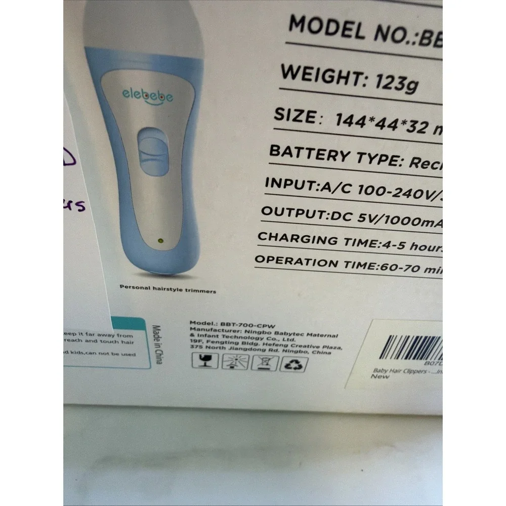 ELEBEBE BBT-700-CPW Waterproof Multi-Function Home Hair Trimmer Baby & Kids